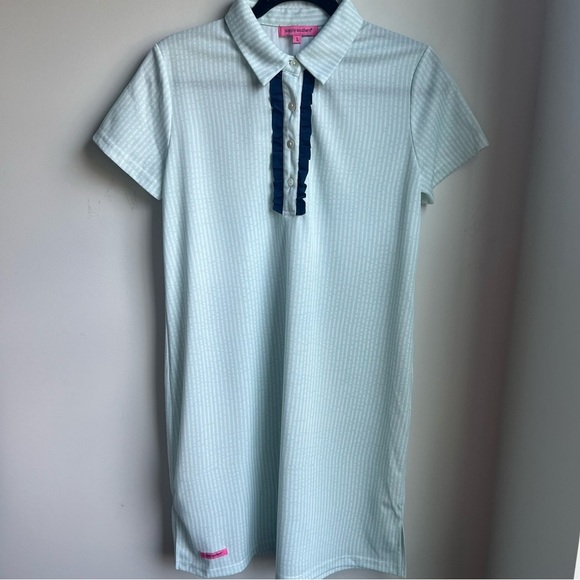 Simply Southern Mint Striped Short Sleeve Shift Dress - Large - Picture 2 of 12